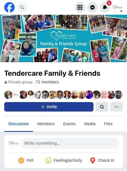 Tendercare family friends group